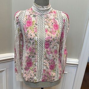 LoveShackFancy Floral Lace Blouse
